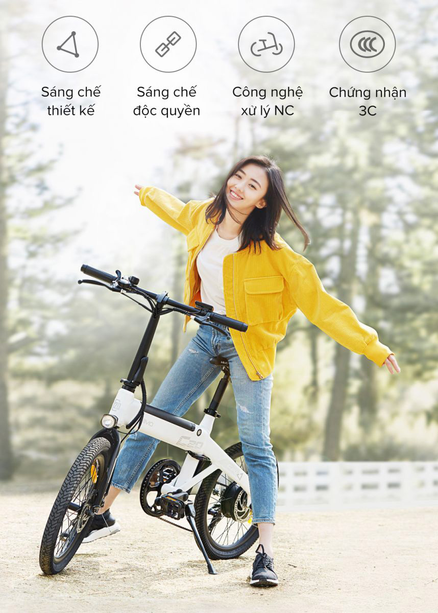 Xe đạp điện Himo C20 với những thiết kế công nghệ độc quyền, mang một phong cách mới