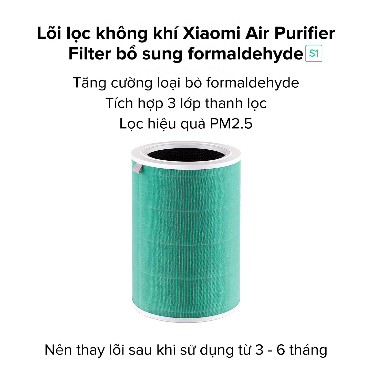 Lõi lọc không khí Xiaomi Air Purifier Filter bổ sung Formandelhyde S1