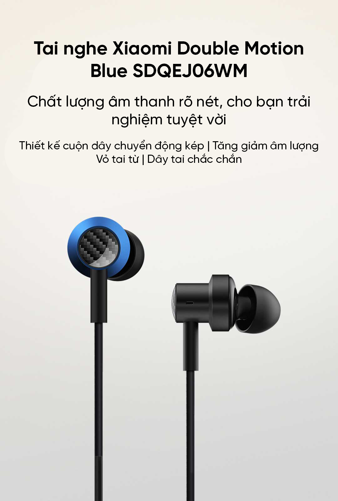 tai nghe Xiaomi Double Motion Blue SDQEJ06WM