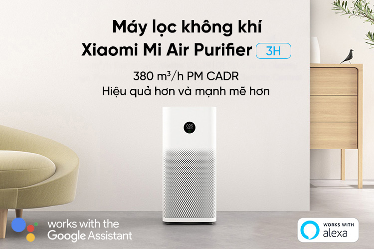 Máy lọc không khí Xiaomi 3H sản sinh không khí tinh khiết 6330L/phút, phát hiện nhạy cảm ngay cả ô nhiễm nhẹ. Lọc hiệu quả các hạt nhỏ đến 0,3µm