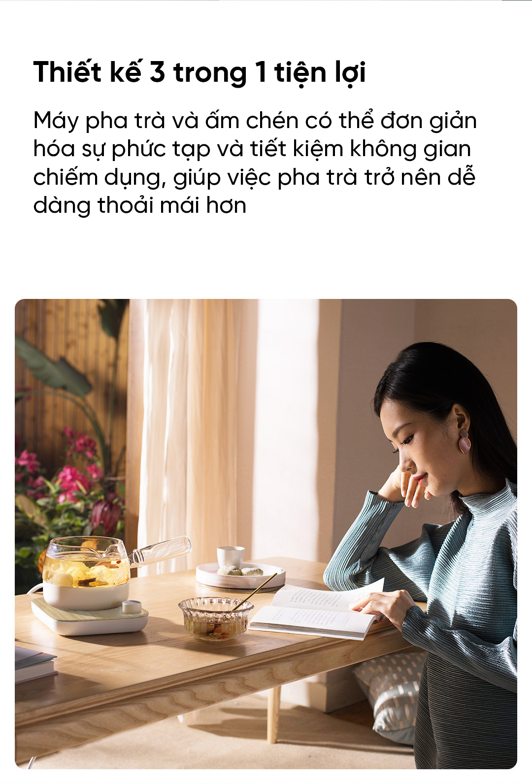 bộ ấm, bình pha trà Ming Zhan MZ-072T 500ml