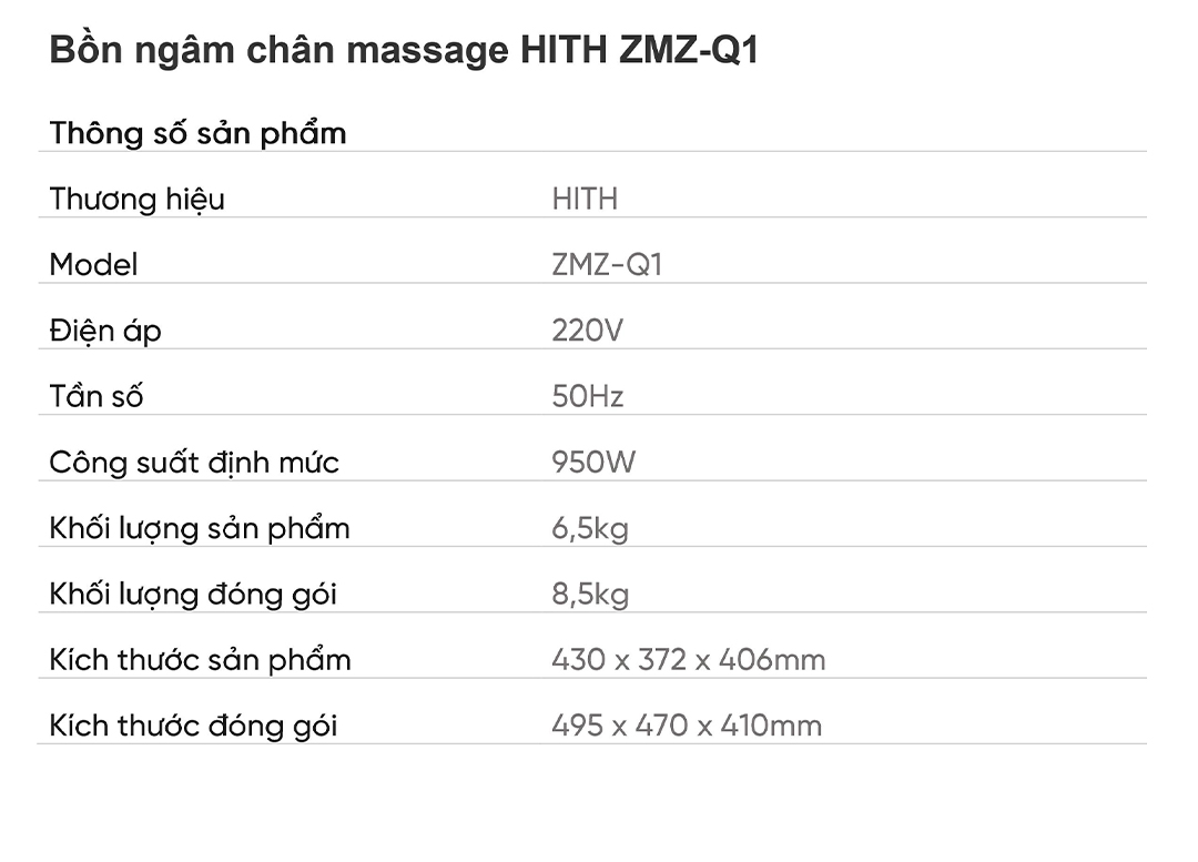 Bồn ngâm chân massage HITH ZMZ-Q1